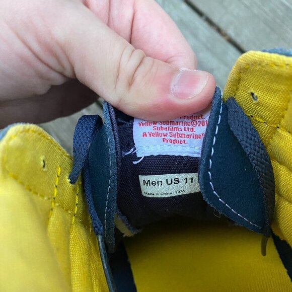 RARE The Beatles X Vans Sk8 High Yellow Submarine With Box Size 11 - Picture 13 of 16